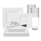 Smarty Had A Party White Square Plastic Wedding Value Set, 360PK SWVPP60 - alternate 1